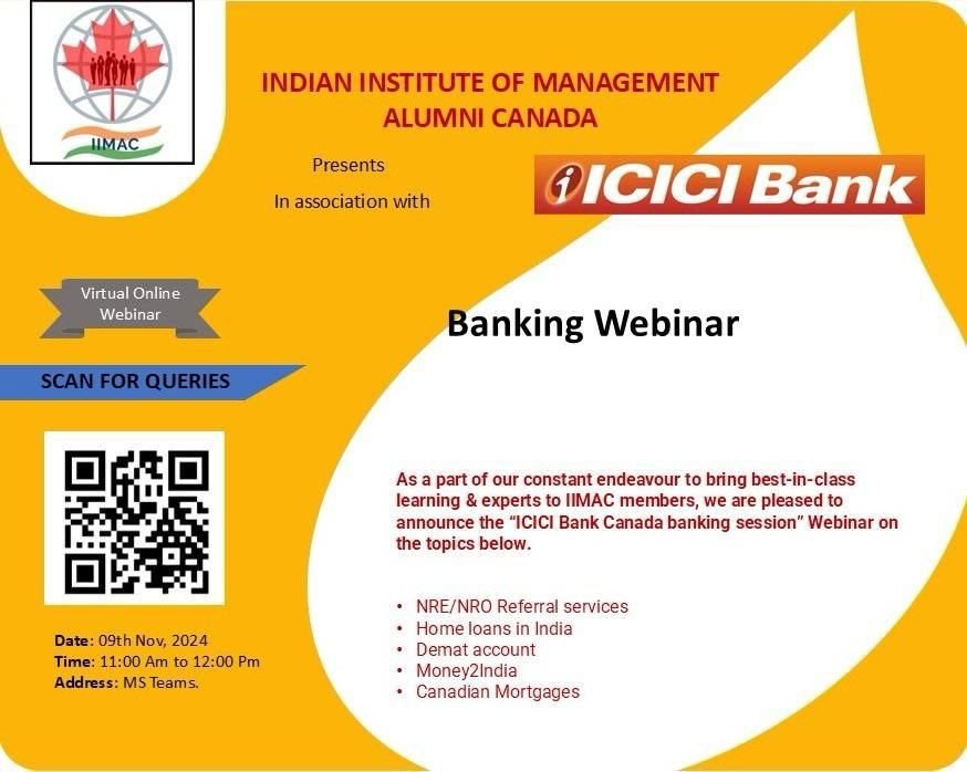 ICICI Bank Canada Banking Webinar (Nov 2024)